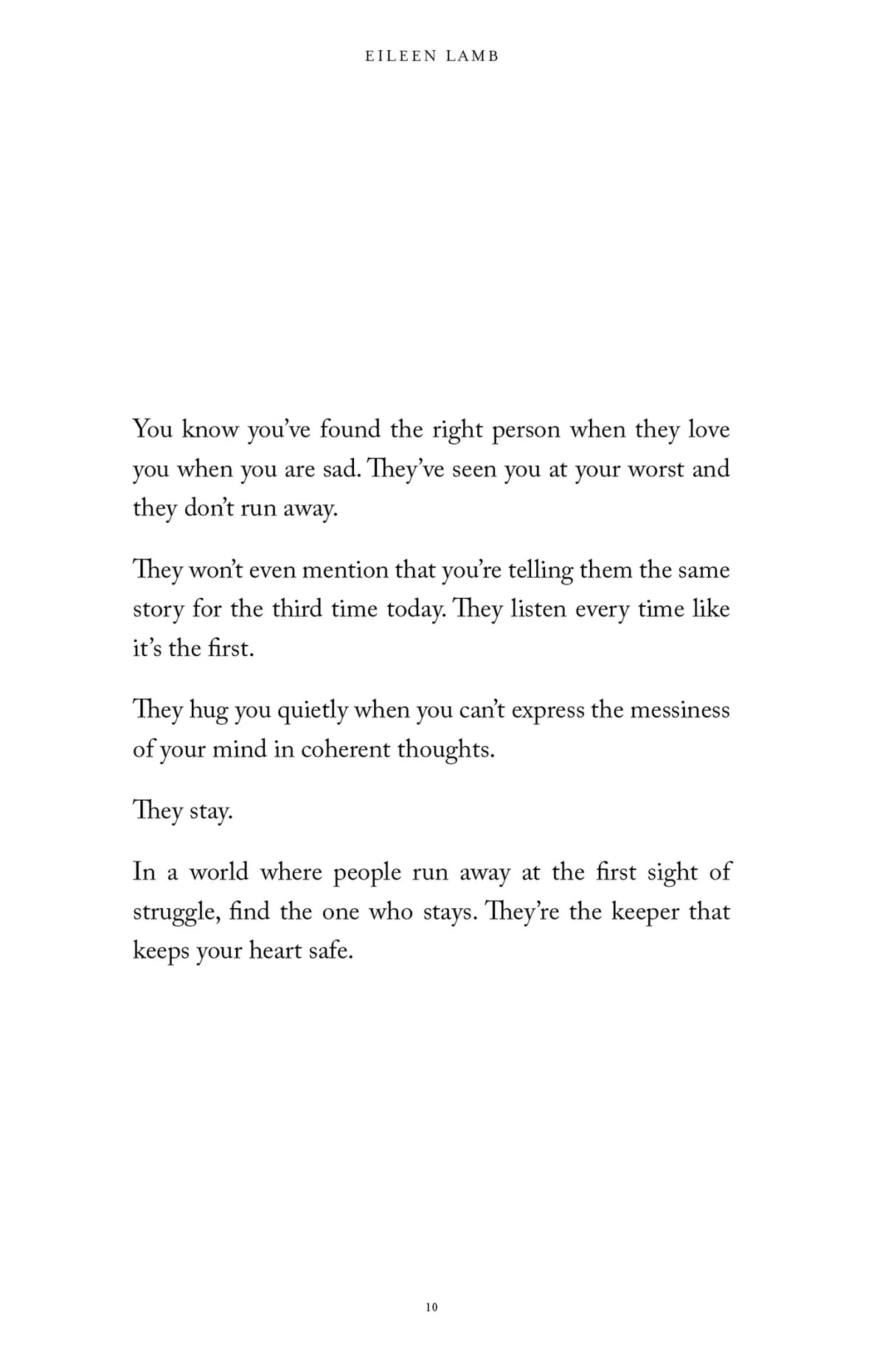 Be the One — Eileen Lamb
