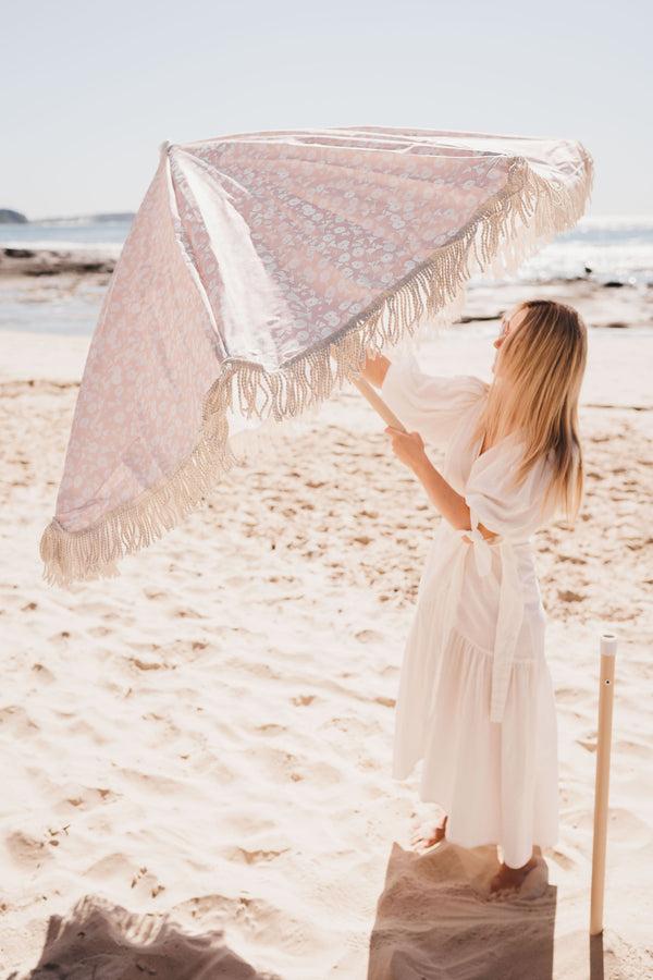 Beach Umbrella - Vintage Floral