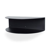 A FOLD Bedside Table ∙ Black shelf for small spaces on a white background, made by Made of Tomorrow.