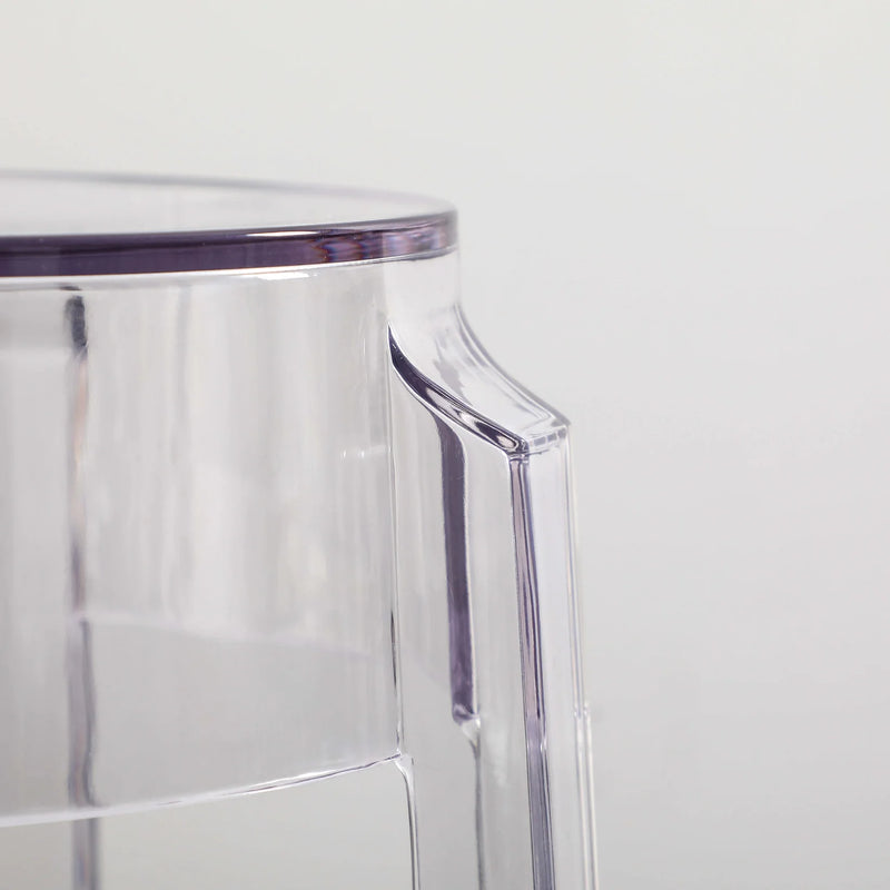 A Casper Bar Stool - 75cm by Flux Home on a white background with a crystal appearance.