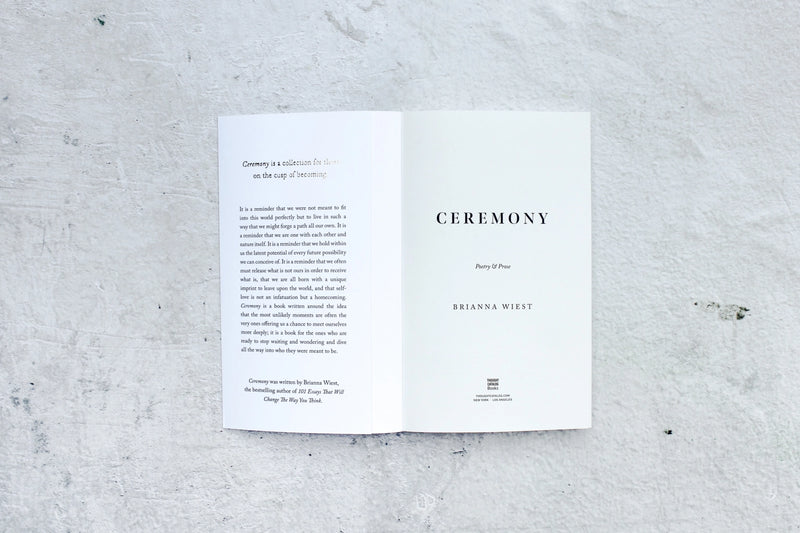 A Ceremony | Brianna Wiest book from Thought Catalog.