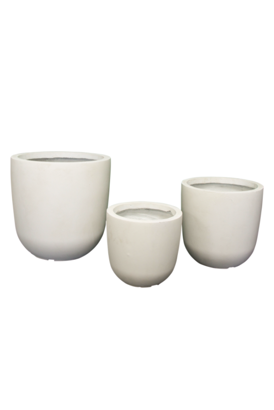Fibre Clay Pot Cream - Various Sizes