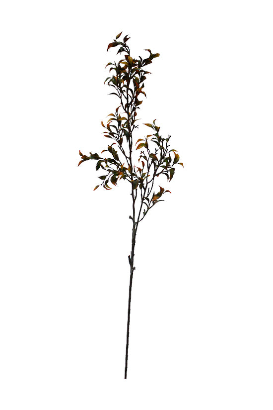 An Artificial Flora Plastic Autumnal Branch on a white background.