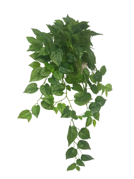 An Artificial Flora Real Touch Philo Bush with floral styling hanging on a white background.