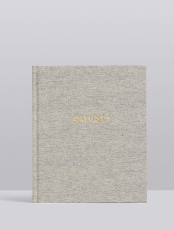 A Write To Me special occasion GUESTS. GUEST BOOK. GREY filled with memories.