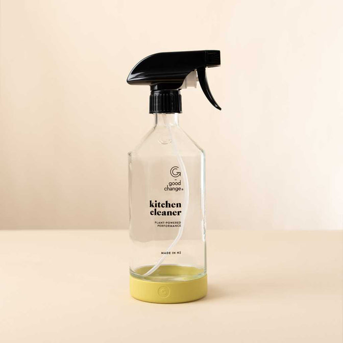 A Good Change Kitchen Reusable Spray Bottle with a black sprayer.
