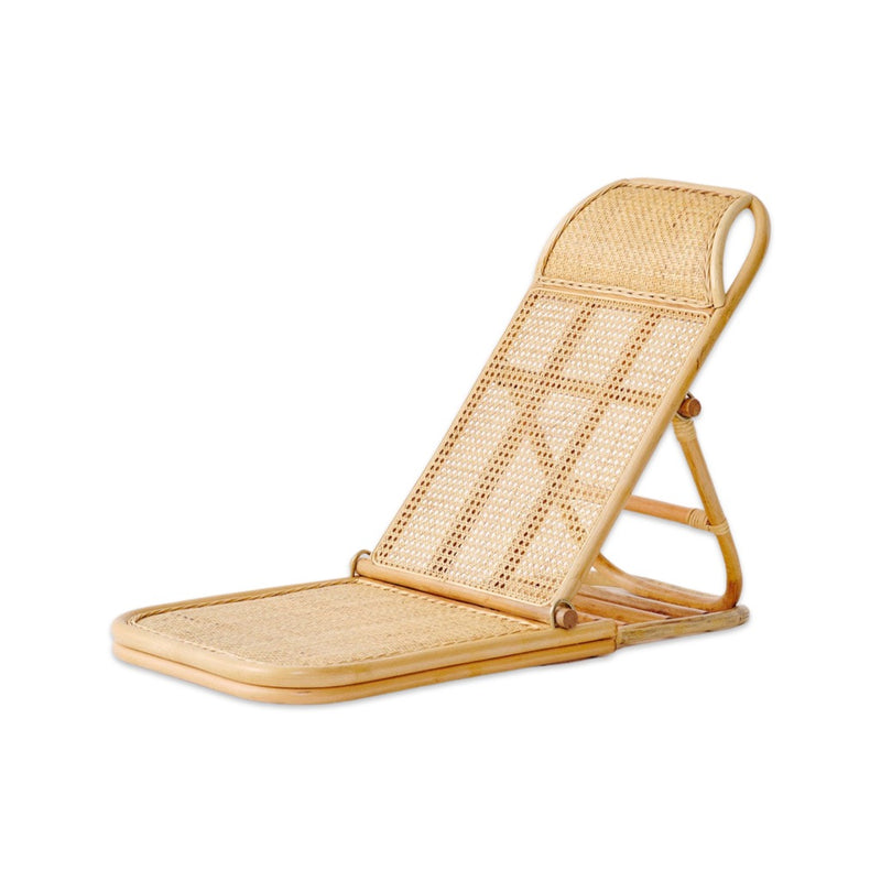 A lightweight THE RATTAN LOUNGER – LARGE from Brel Club on a white background.