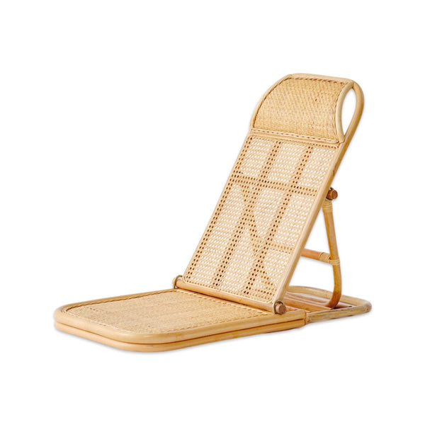 A Brel Club Rattan Lounger - Large on a white background.