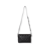 A pure leather quilted DIAMONDS FOREVER LEATHER BAG cross body bag with a diamonds forever design, by Federation.