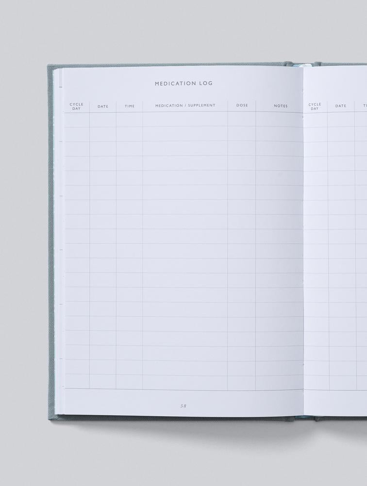 An IVF planner for your fertility treatment journey, the IVF JOURNAL by Write to Me in Grey.