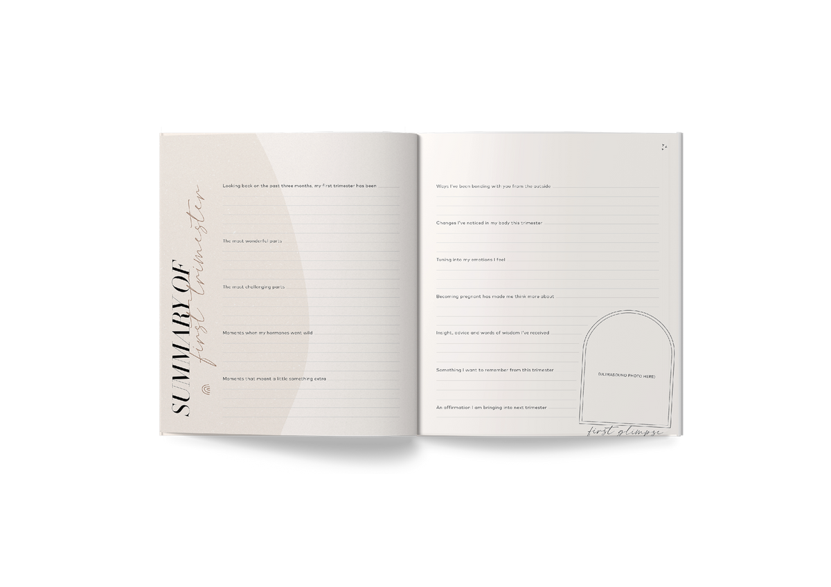 A Becoming MAMA - A Pregnancy Journal featuring a black cover and white writing, capturing maternal instinct with a touch of AXEL & ASH style.