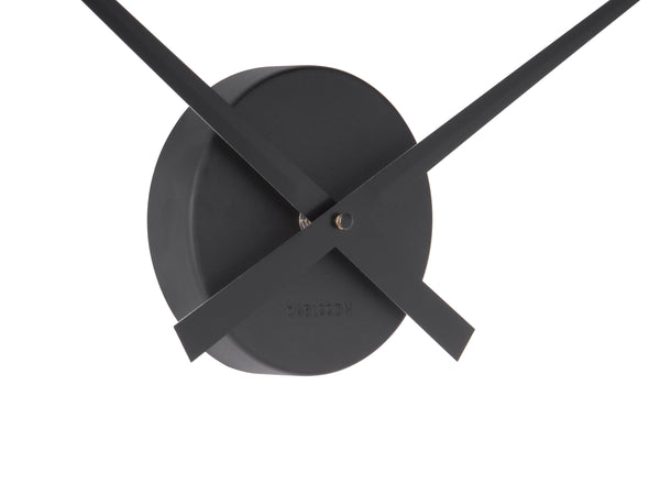 Aesthetic Karlsson Little Big Time Mini Wall Clock in Scandinavian design, black on white background.