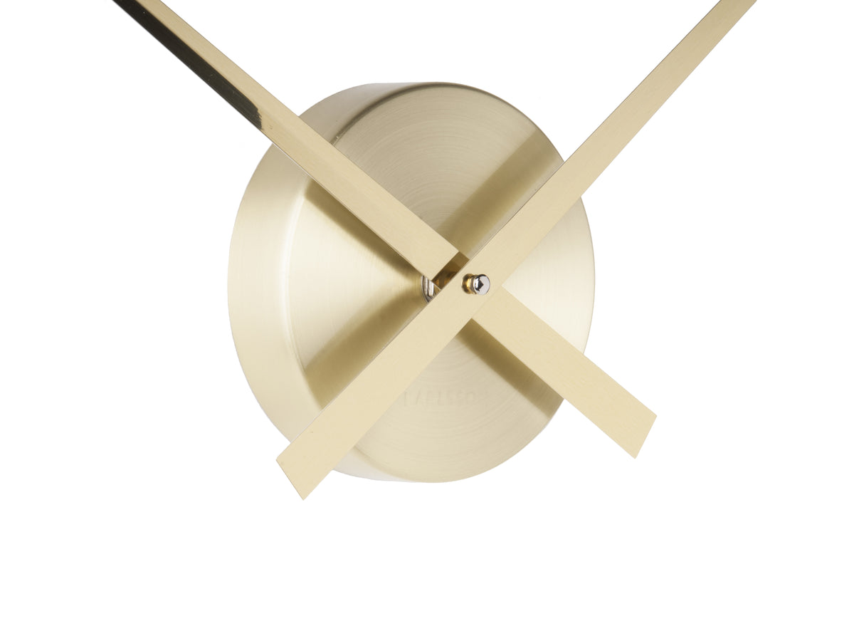 Little Big Time Wall Clock by Karlsson in gold, angled view