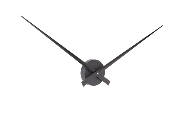 A minimal Karlsson clock in black, showcased on a white background.