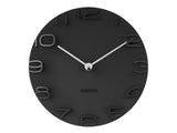 An innovative design of the Karlsson On The Edge Wall Clock - Black (42cm) stands out against a clean white background.