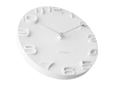 A Karlsson On The Edge Wall Clock - White (42cm) with a unique feature.