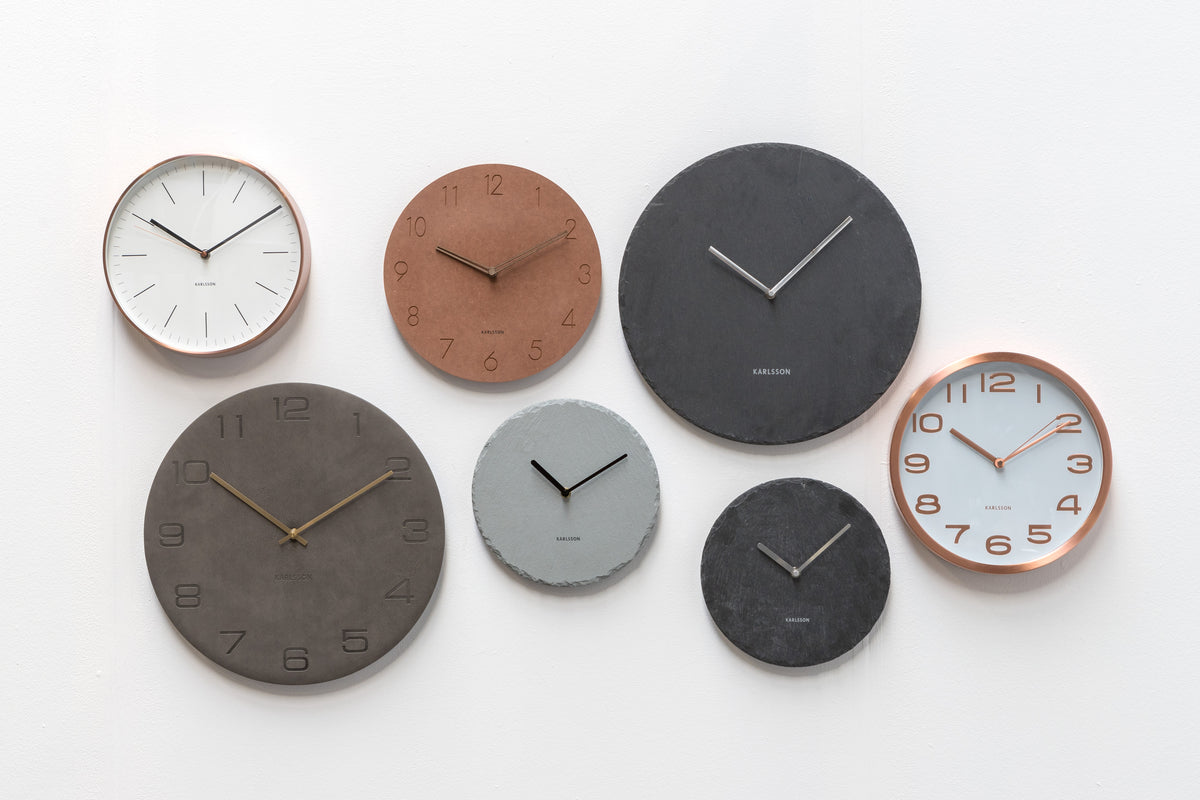 Karlsson Slate Clock, close detail of the natural slate texture