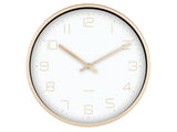 A Karlsson Gold Elegance - White / Black wall clock adorned with gold numbers, showcasing an elegant blend of white and gold.