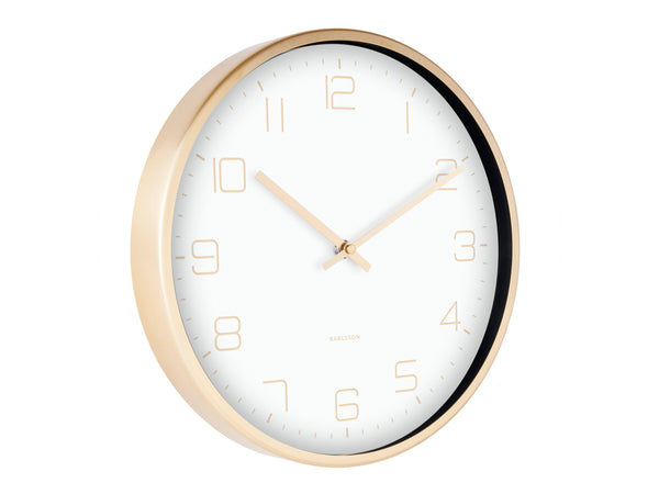 A Karlsson Gold Elegance - White / Black wall clock.