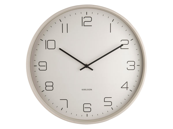 Aesthetic Karlsson Lofty Wall Clock - Grey (40cm) on a white background with Scandinavian influence.