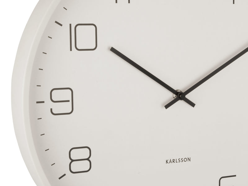 A Scandinavian Lofty Wall Clock design - Grey (40cm) on a white background by Karlsson.