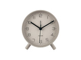 A Lofty Alarm Clock with Light - Grey by Karlsson on a white background.