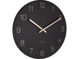 A Karlsson Charm Wall Clock - Various Colours with engraved gold numbers.