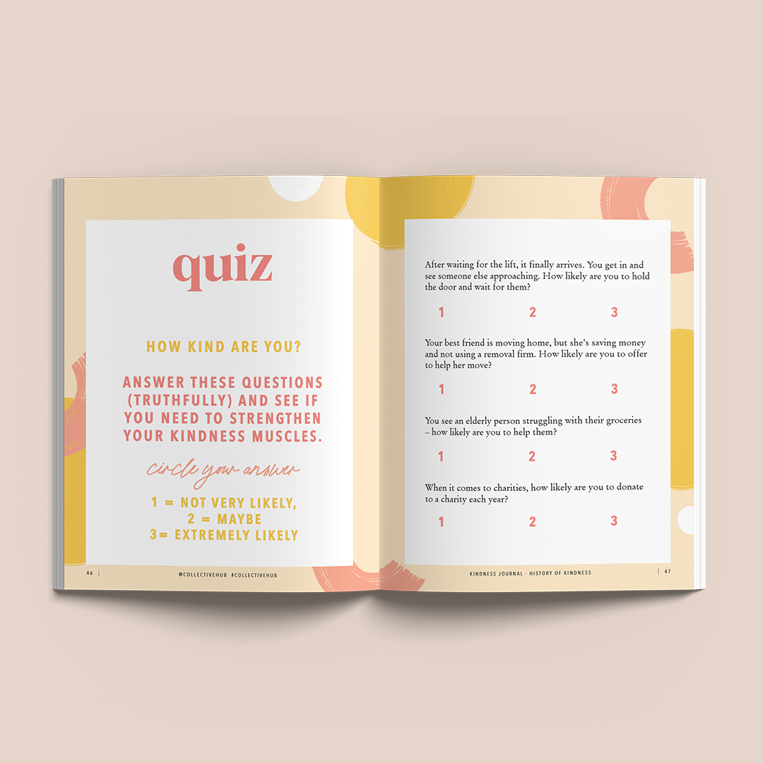 Open spread titled quiz with question pages