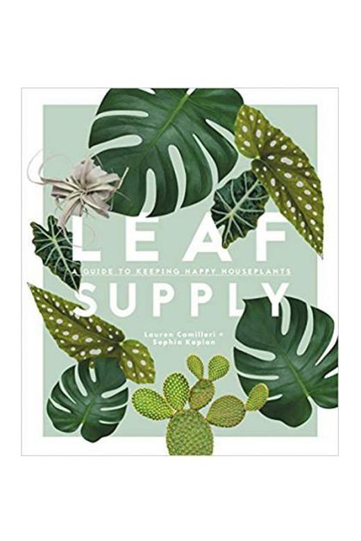 Leaf Supply book front cover styled with houseplants