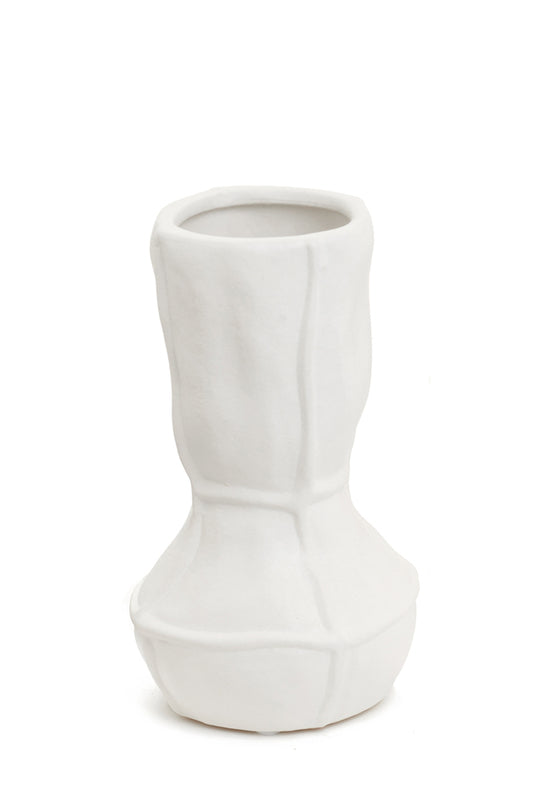 The limited edition Monaco Medium Vase from the Bovi Home Collection stands elegantly on a white surface.