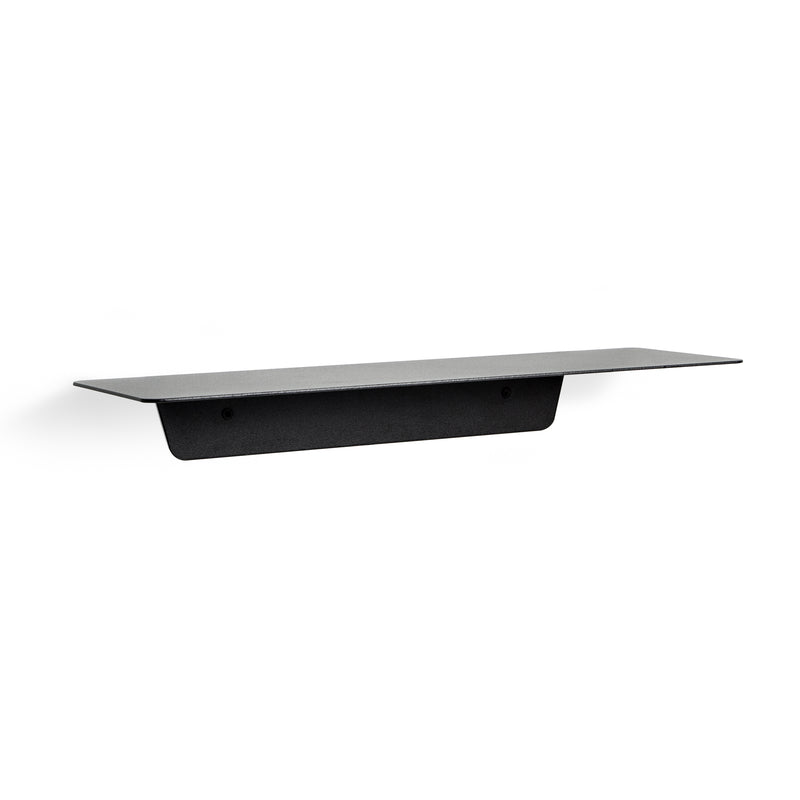 A functional Made of Tomorrow black FOLD Ledge 450mm on a white background.