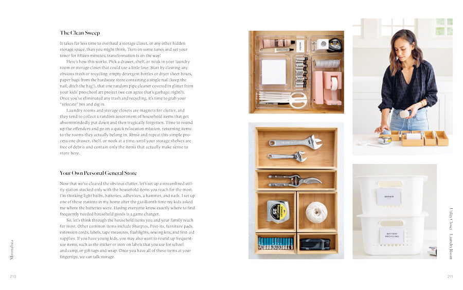 Minimalista book page spread detail
