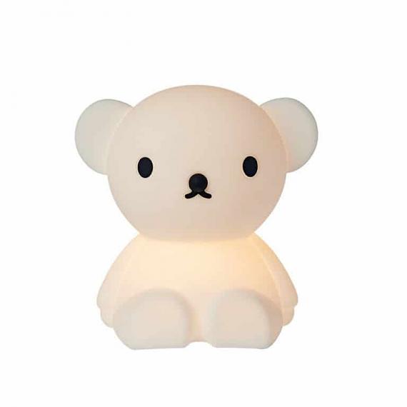 Boris Star Light Lamp by Mr Maria, a white bear-shaped lamp glowing softly