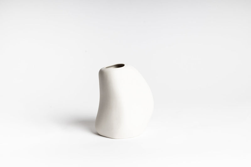 A white Harmie Vase - Various Options by Ned Collections on a white background.