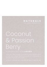 Naturals Candle - Coconut & Passion Berry with a refreshing fragrance from The Aromatherapy Co.