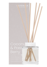 Enhance your space with the captivating fragrance of our Coconut & Passion Berry reed diffuser from The Aromatherapy Co's Naturals range. Diffuse the natural fragrance throughout your room for a refreshing and invigorating.