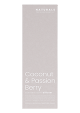 Introducing the Naturals Diffuser - Coconut & Passion Berry from The Aromatherapy Co. Immerse your space with the alluring fragrance of this exquisite diffuser.