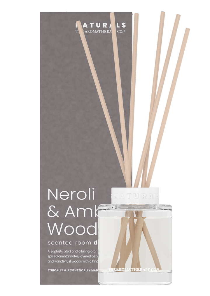 Limited time offer: Discover the captivating scent of The Aromatherapy Co's Naturals Diffuser - Neroli & Amber Wood reed diffuser from our exclusive fragrance collection. Experience the enchanting aroma of this unique addition to our naturals range.