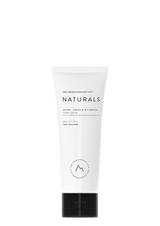 A tube of Naturals Hand Cream Alpine - Cocoa & Icy Vanilla by The Aromatherapy Co, with antioxidant and protective properties, featuring Meadowfoam Seed Oil, on a black background.