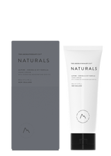 A tube of Naturals Hand Cream Alpine - Cocoa & Icy Vanilla from The Aromatherapy Co with antioxidant and protective properties next to a box.