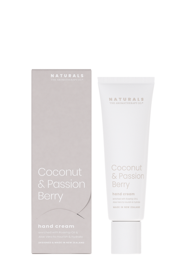 The Aromatherapy Co Naturals Hand Cream - Coconut & Passion Berry with natural ingredients.