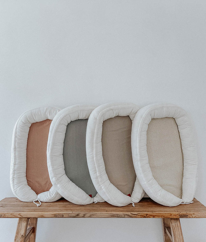 BABY LOUNGER - GREIGE + IVORY