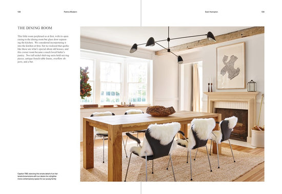 Patina Modern page spread showing a Hamptons cottage