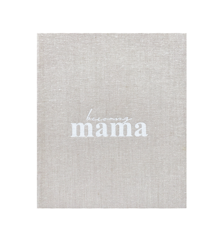 A Becoming MAMA - A Diary with the brand AXEL & ASH on it, perfect for tracking your pregnancy journey.