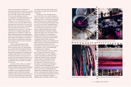 Home book page spread showing a weaving loom