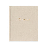 A 21 Years - 21 Years Of You journal capturing memories by Write To Me.