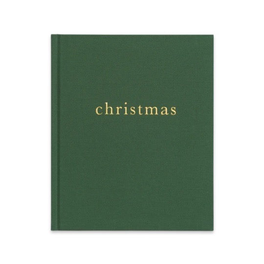 A CHRISTMAS. FAMILY CHRISTMAS BOOK. FOREST GREEN - a family heirloom for documenting moments by Write To Me.