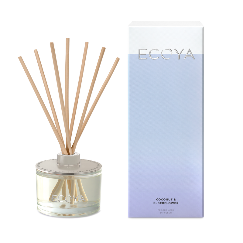 Ecoya Fragranced Diffuser with box and sticks is a home fragrance essential for stylish home design.