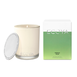 Madison Jar Soy Candle by Ecoya in a Scandinavian-inspired white box next to a green box.