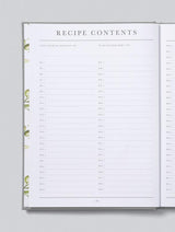 An open journal of Recipes Passed Down with a list of ingredients by Write To Me.